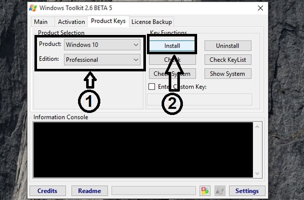 microsoft toolkit product tab