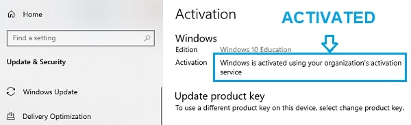 windows 10 organization activation server