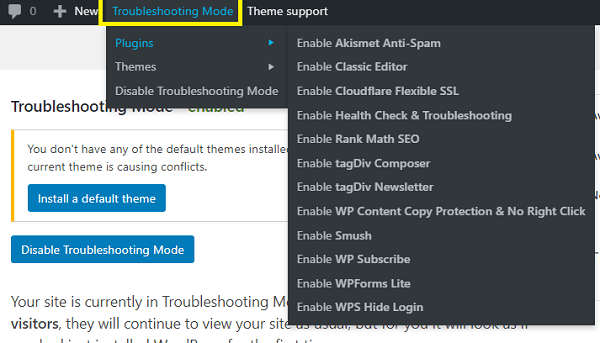 check wordpres plugins