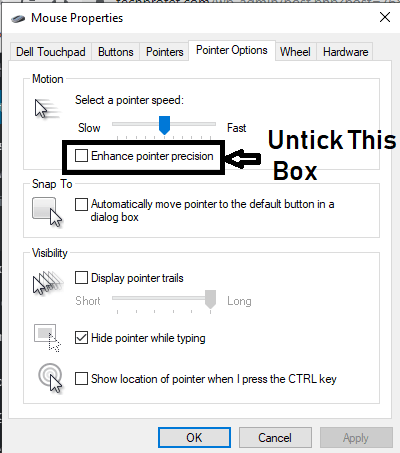 disable pointer precision