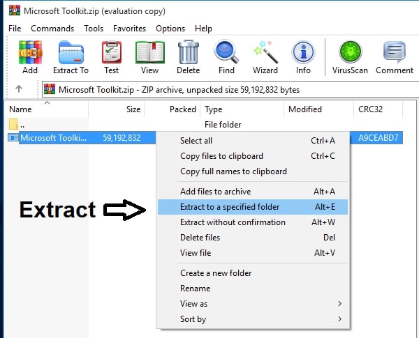 extract windows activator