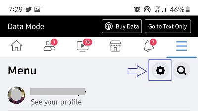 facebook app settings icon