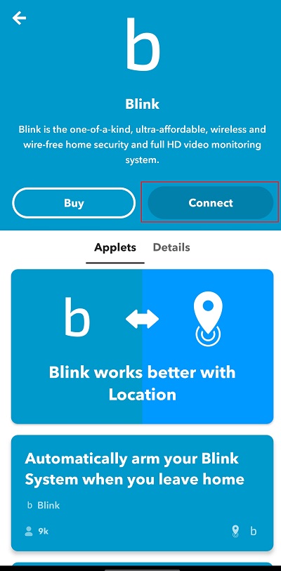 add blink camera to google home