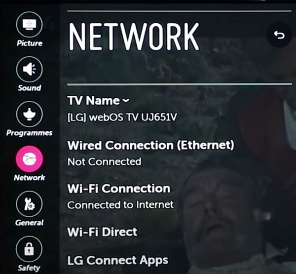 connected network settings
