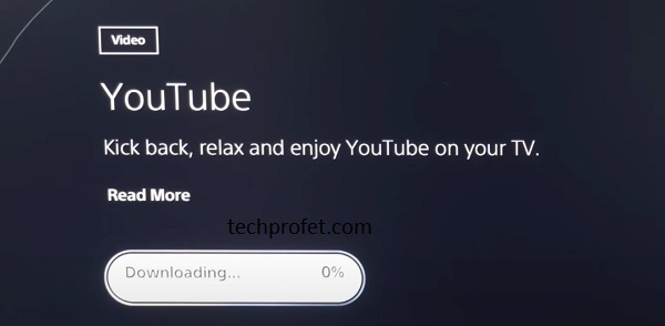 downloading YouTube apps on PS5