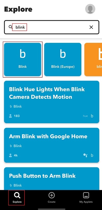 home assistant blink camera example