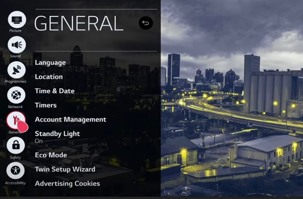 general settings