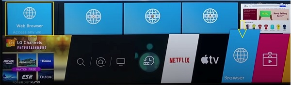LG Smart TV web browser