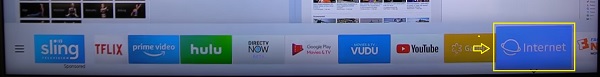 Samsung TV internet browser