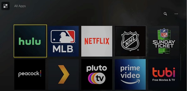 select Hulu on PS5 media library