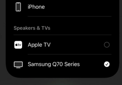 select Samsung tv