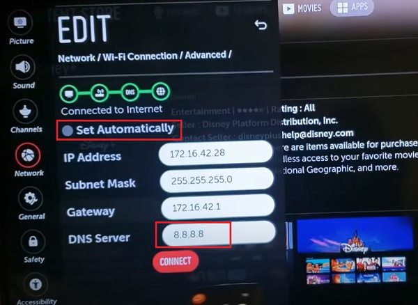 server dns settings