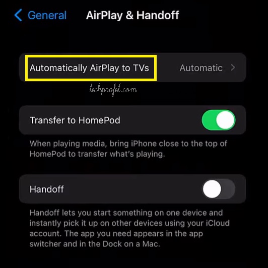 automatically AirPlay to TVs