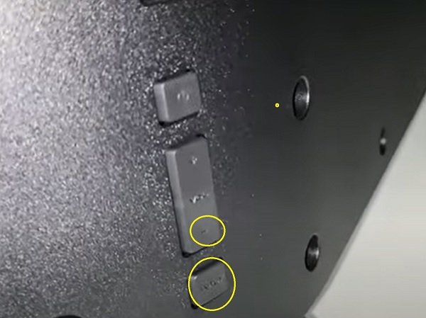 buttons at the back of Vizio TV