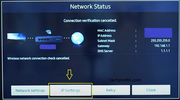 select IP settings