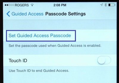 set guarded access passcode