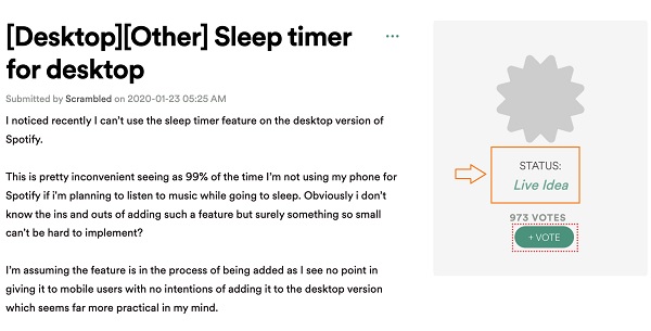 Sleep timer for desktop