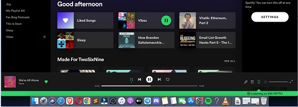 Spotify on Macbook
