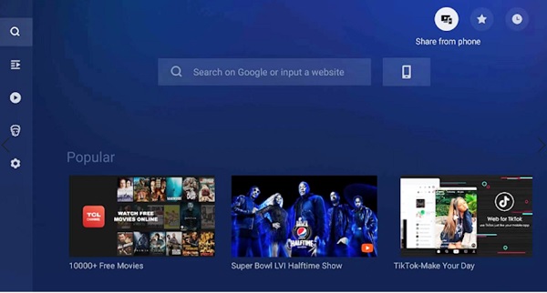 TV web browser