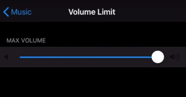 volume limit set at max