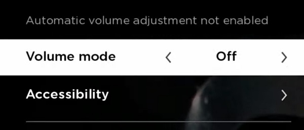 turn off volume mode