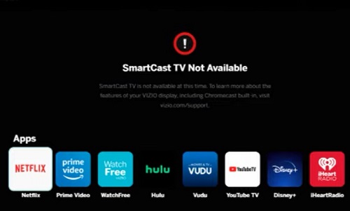 Vizio smartcast TV not available