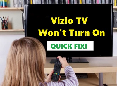 vizio TV won't turn on