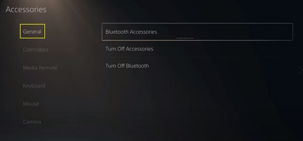 Bluetooth accessories on PS5