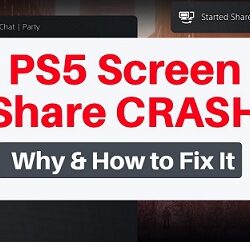 PS5 screen share crash