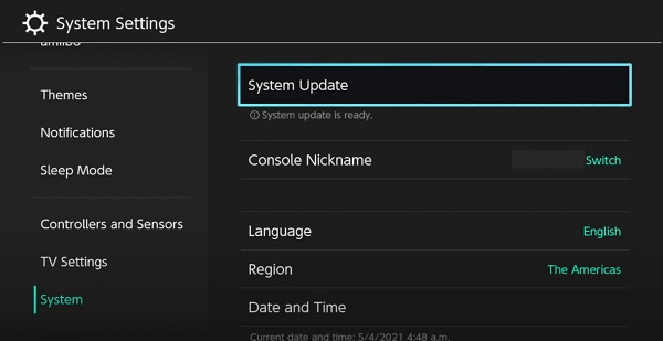 select system update