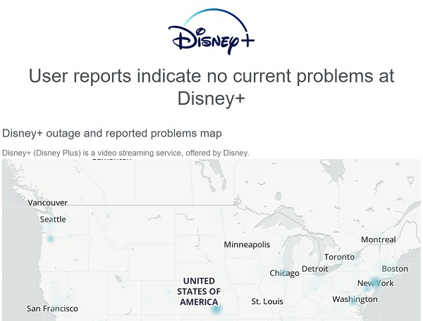 check if Disney plus server is down