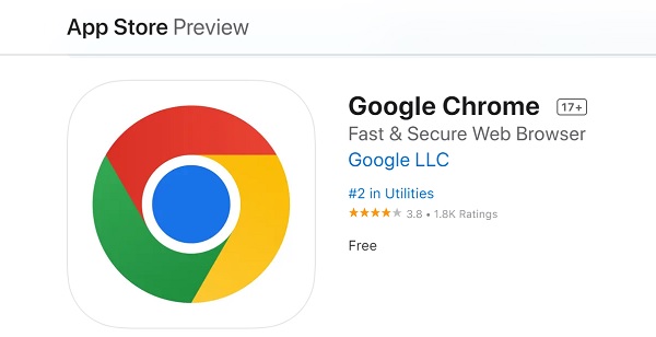 Google Chrome on Apple store