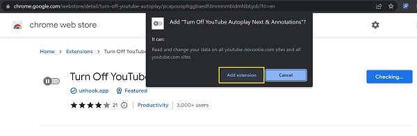 install browser extension to turn off YouTube autoplay