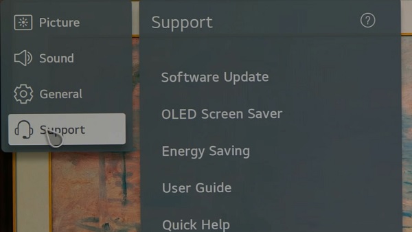LG OLED TV settings