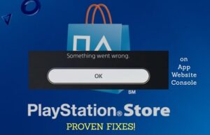 PlayStation store something went wrong
