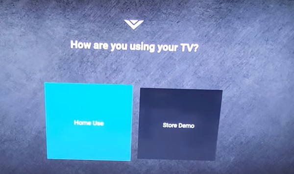 select mode of use for Vizio smart TV