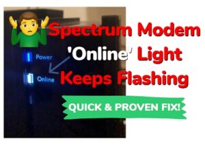 Spectrum modem online light blinking
