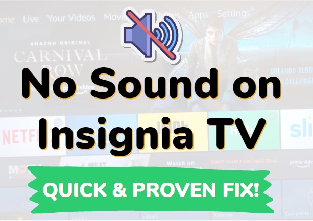 Insignia TV no sound