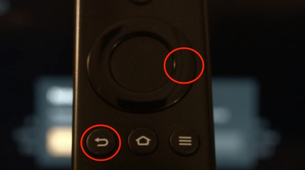press and hold the back button and right navigation button