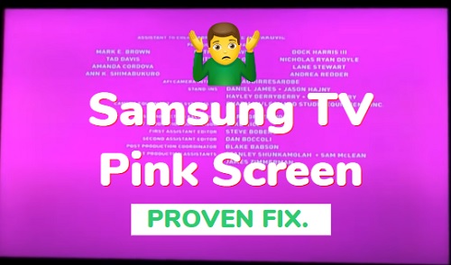 Samsung TV pink screen fix