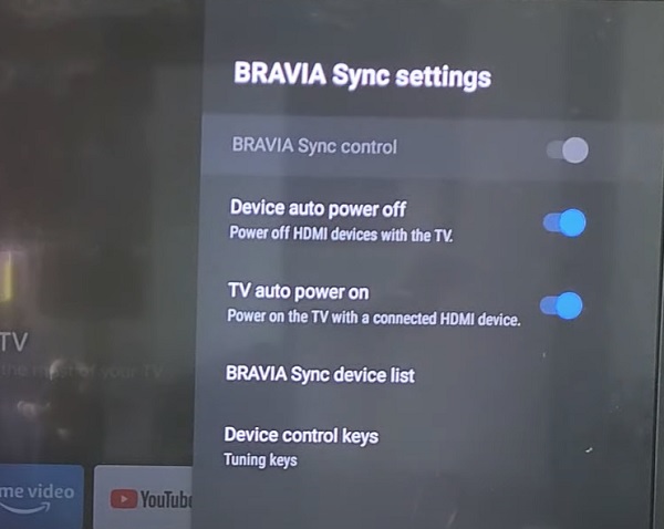 Turns off Sony BRAVIA Sync (HDMI-CEC) feature