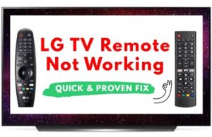 LG TV remote not working
