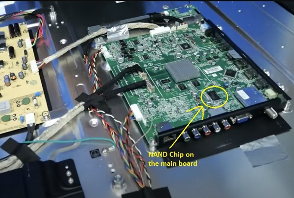 NAND chip on Vizio TV main board