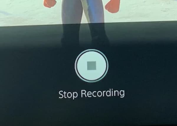 Press the stop recording option in the create menu to stop gameplay recording