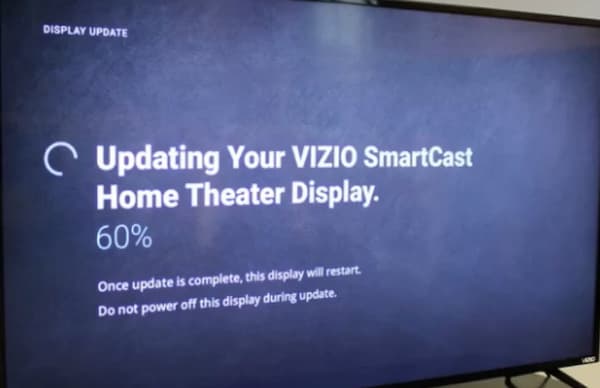 Vizio TV update installing