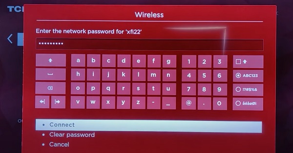 enter the correct wireless network password