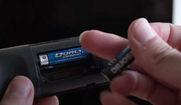 Inserting New Batteries Into Roku TV Remote