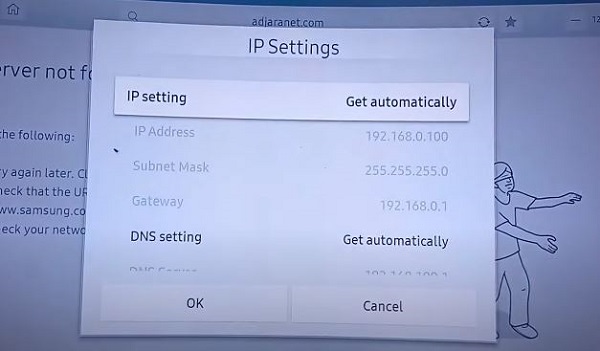 ip settings get automatically