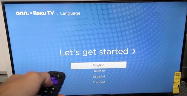 select language onn roku tv