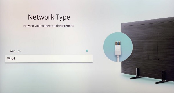 select wired network type